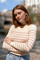 Pull marinière rose - Manel