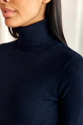 Pull col roulé marine - Melena