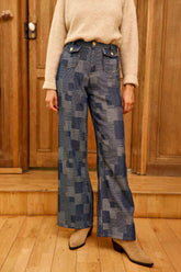 Jean effet patchwork brut - Peytona