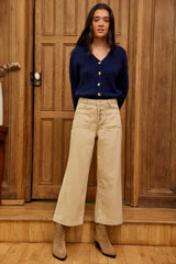 Jean taille haute beige - Atlanta