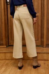 Jean taille haute beige - Atlanta