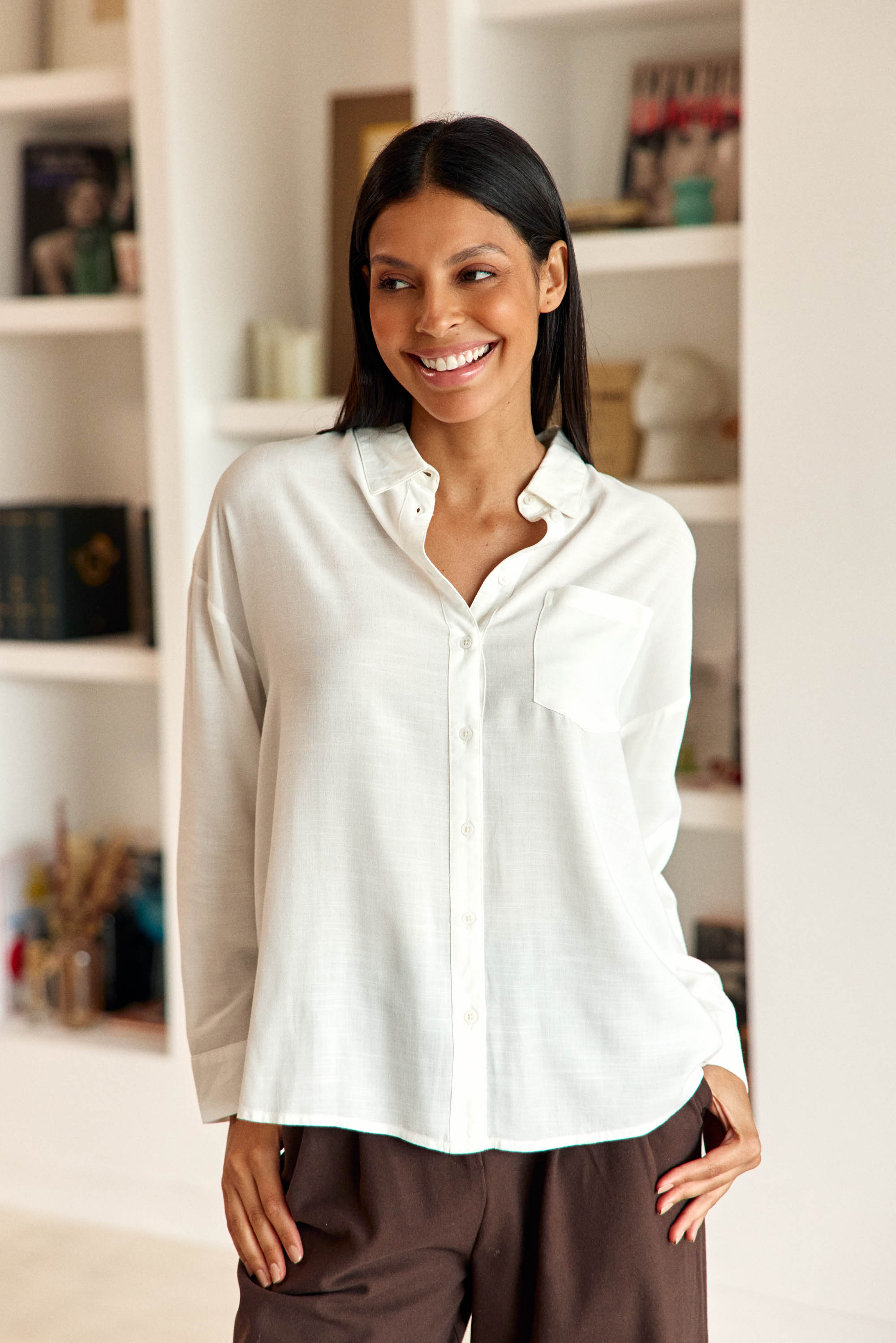 Chemisier fluide écru - Chanice