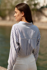 Chemise rayée bleue - Clara