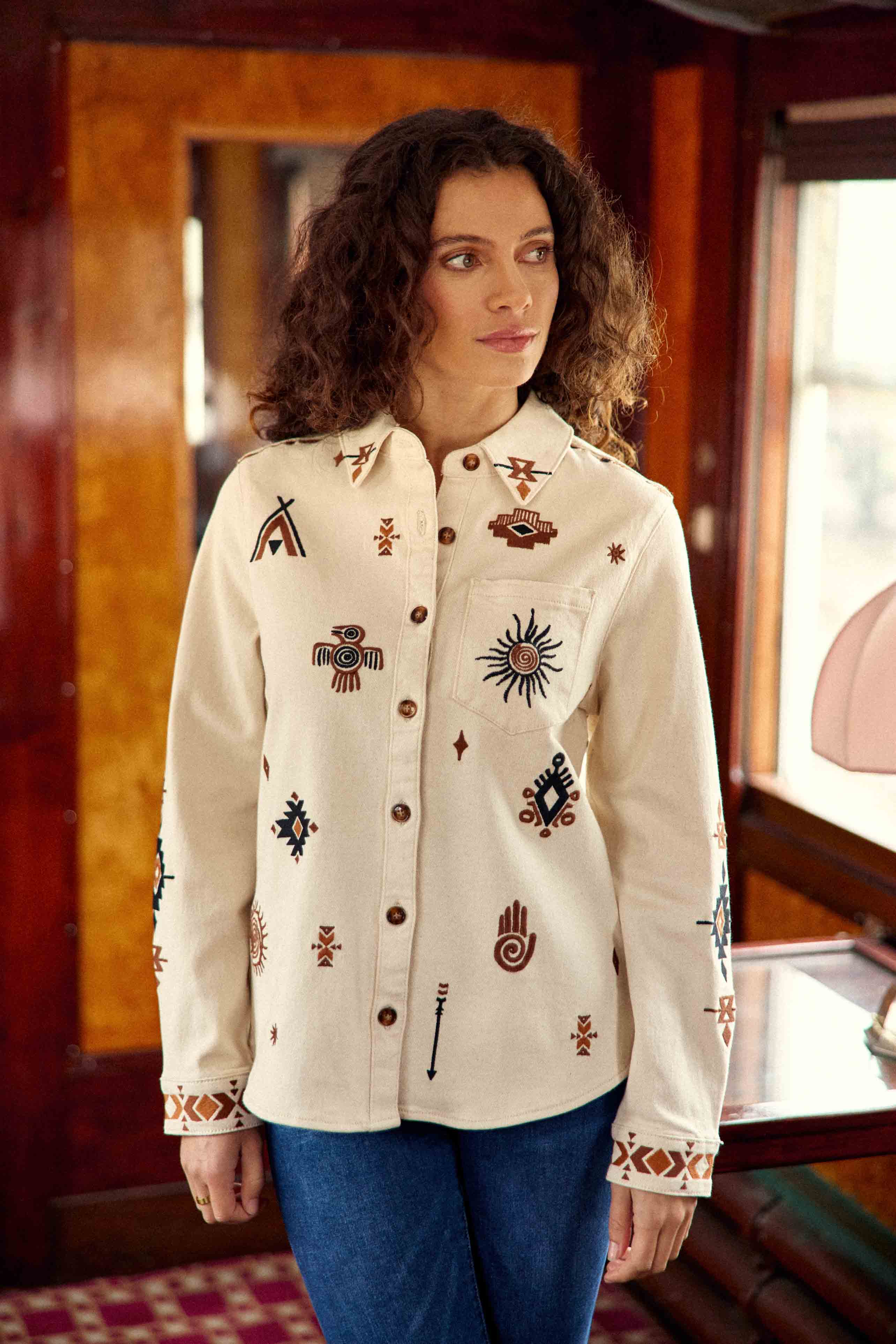 Veste chemise écrue - Clems