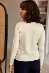 Pull col rond écru - Maha