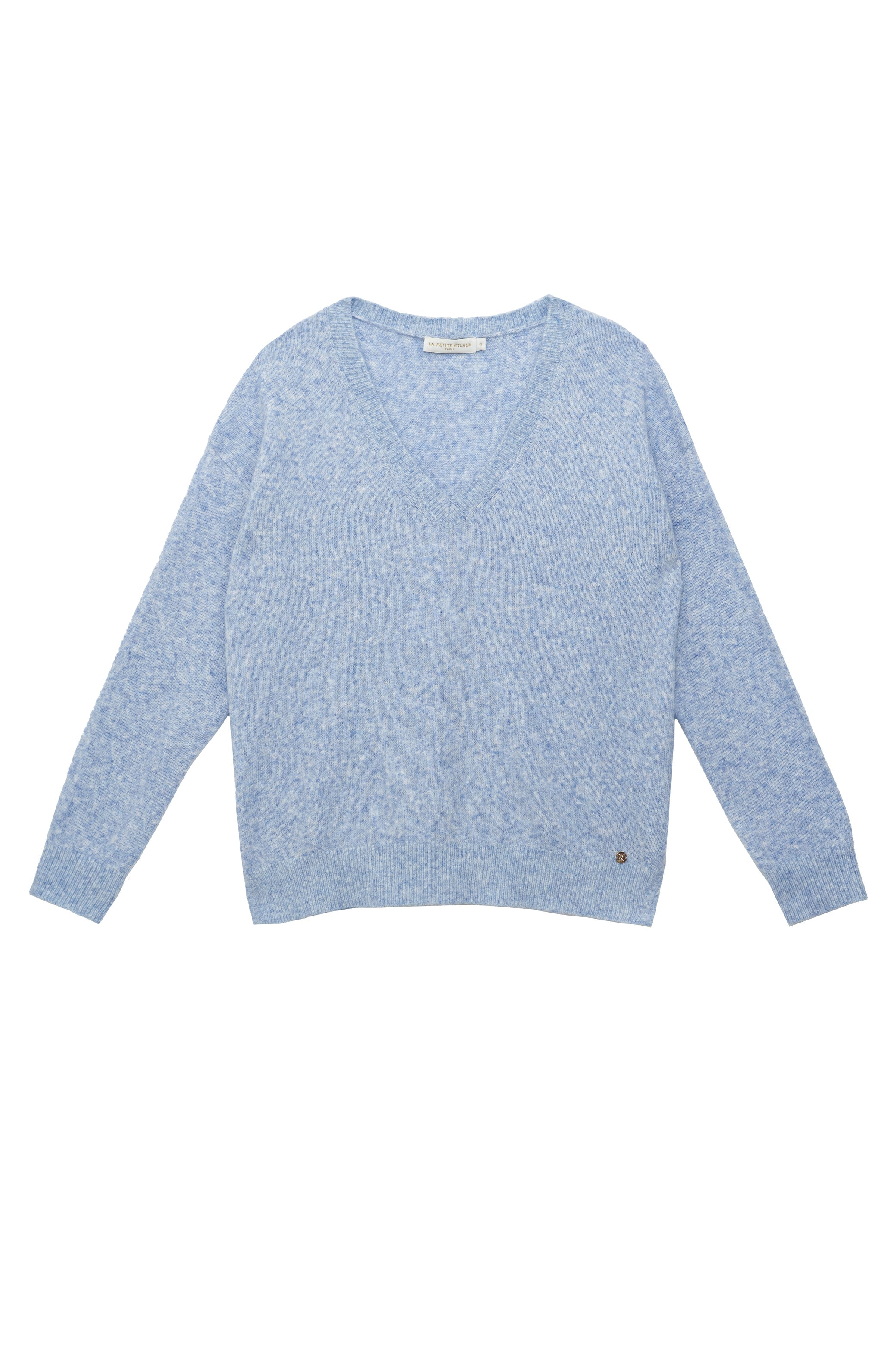 Pull col V bleu ciel - Mantia