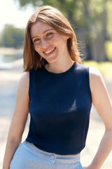 Pull sans manches marine - Marley