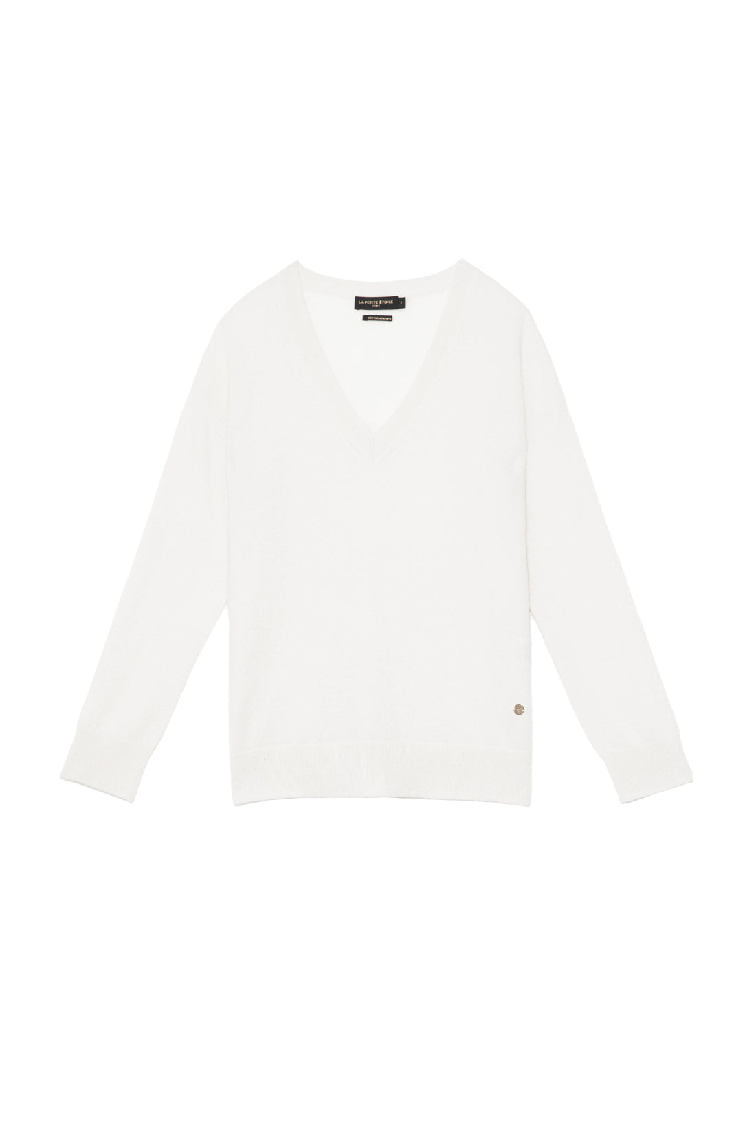 Pull col V écru - Melya