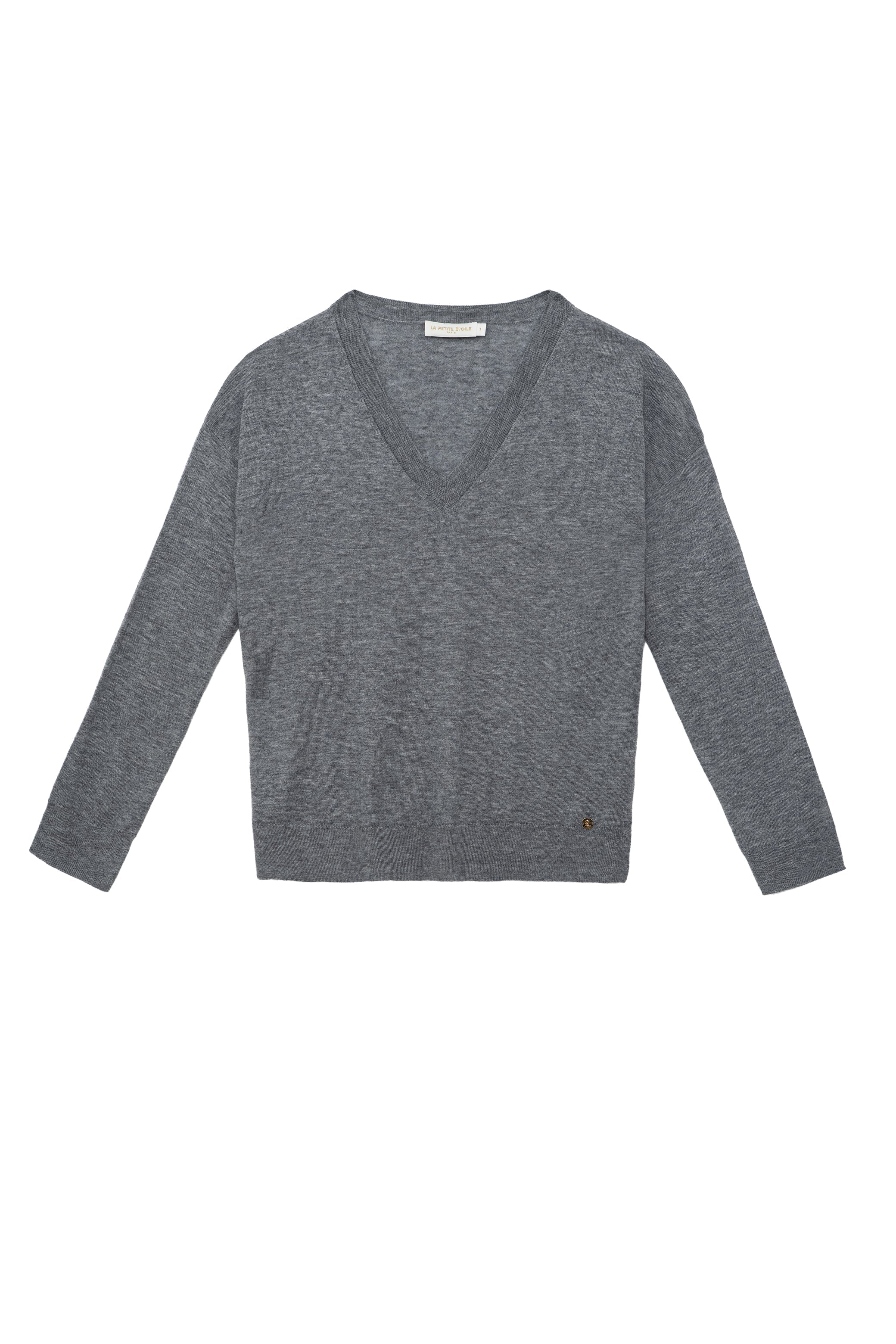 Pull col V gris - Melya