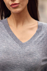 Pull col V gris - Melya