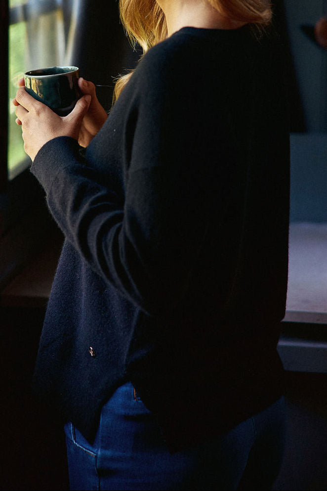 Pull col V noir - Melya