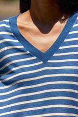 Pull marinière col V - Melyo