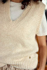 Pull sans manches ecru - Mercy