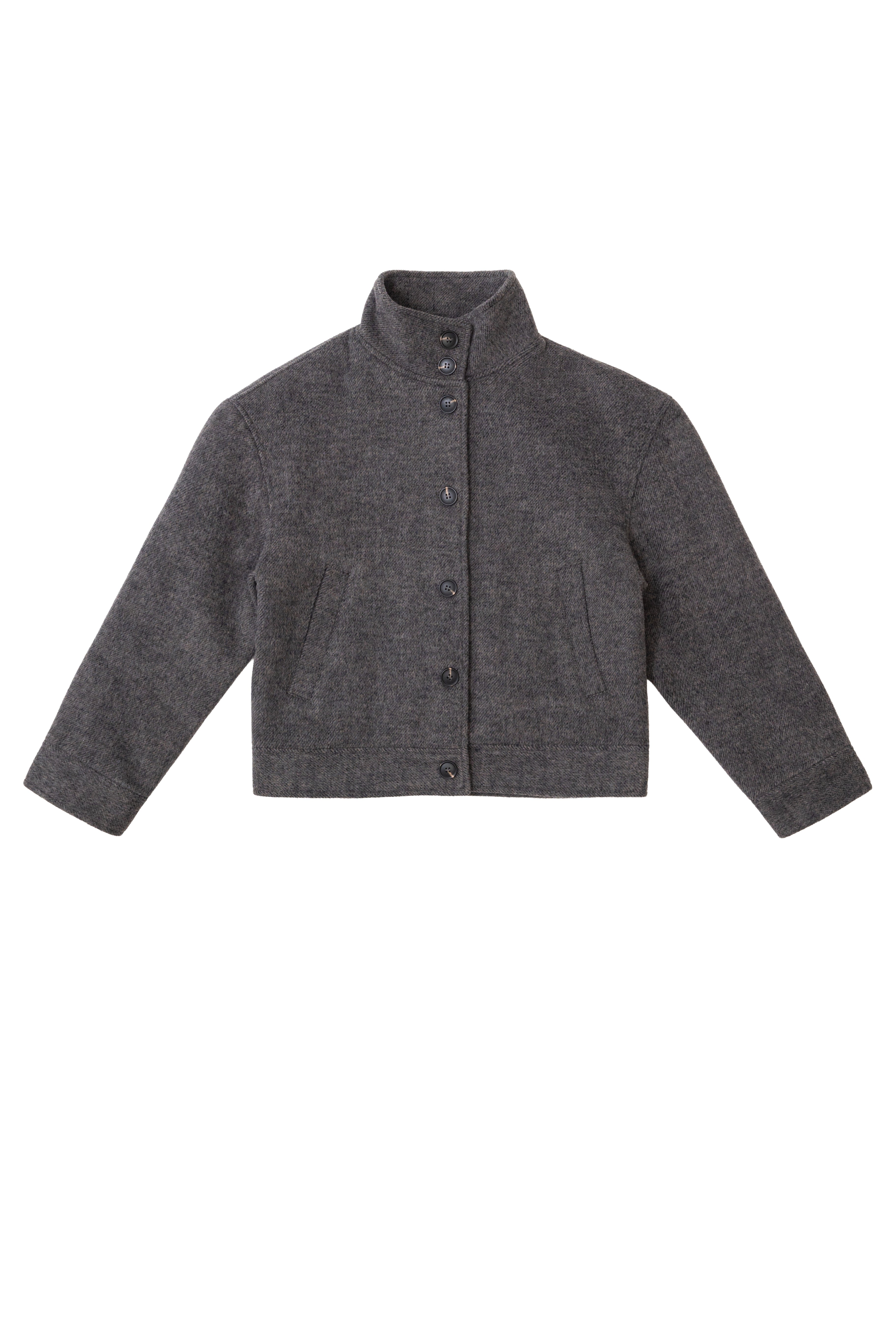 Manteau col montant gris - Nelcy