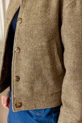 Manteau col montant kaki - Nelcy