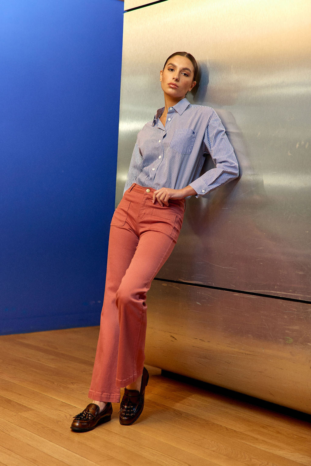 Jean flare vieux rose - Sonny