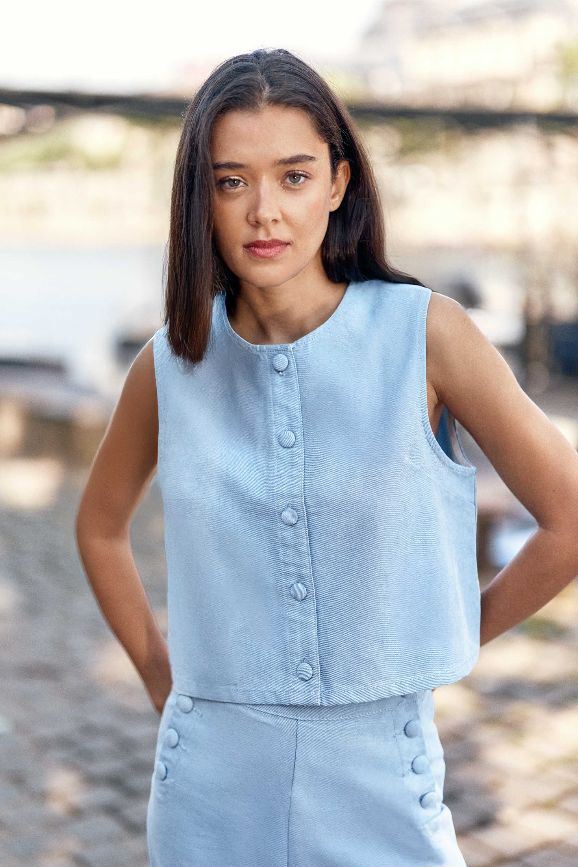 Veste sans manches ciel - Valenti