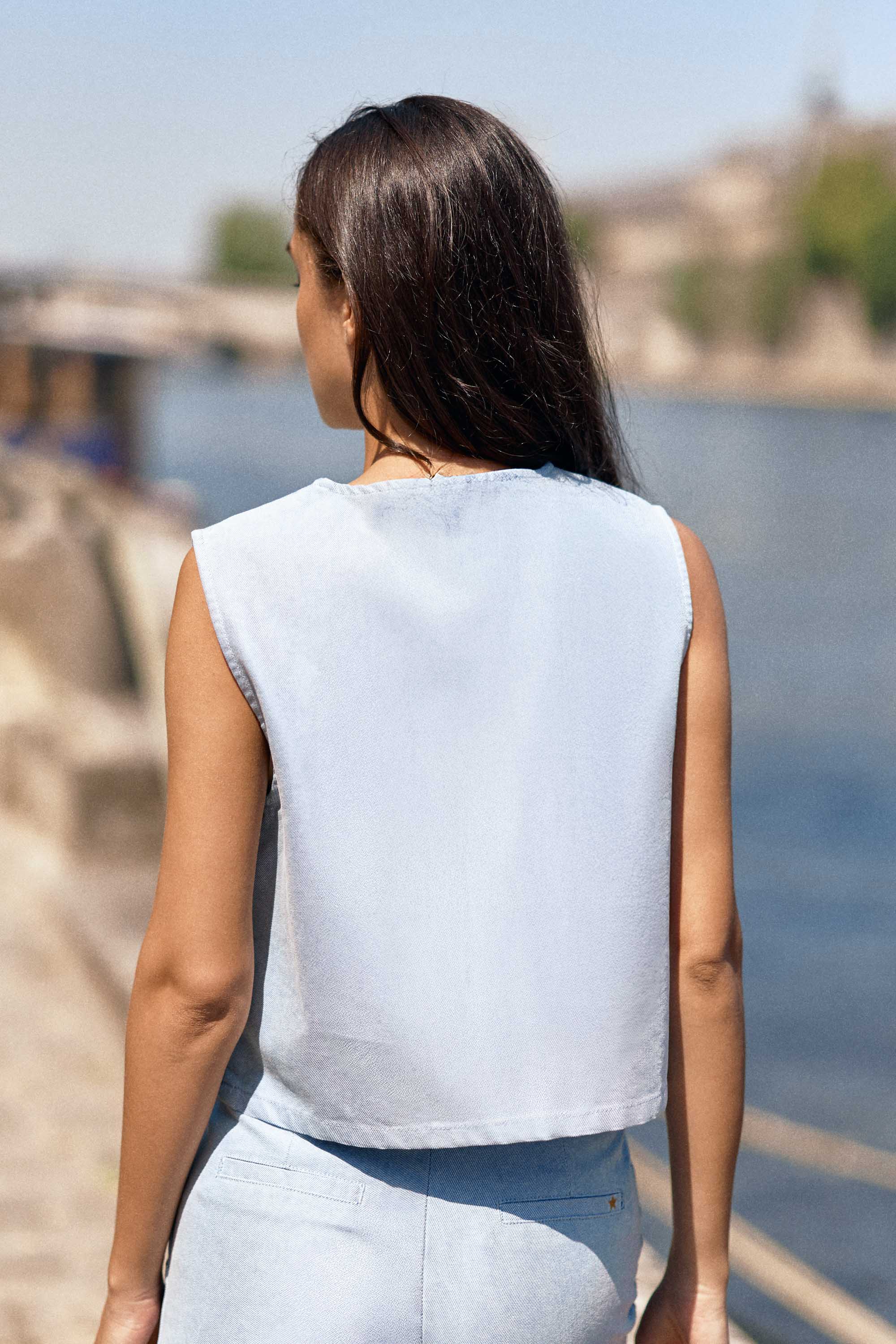 Veste sans manches ciel - Valenti
