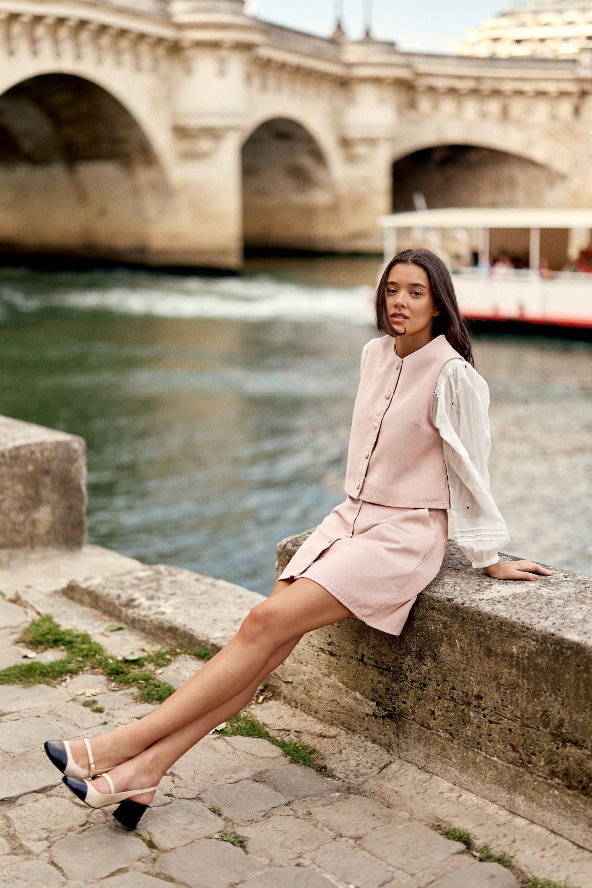 Veste sans manches rose - Valenti