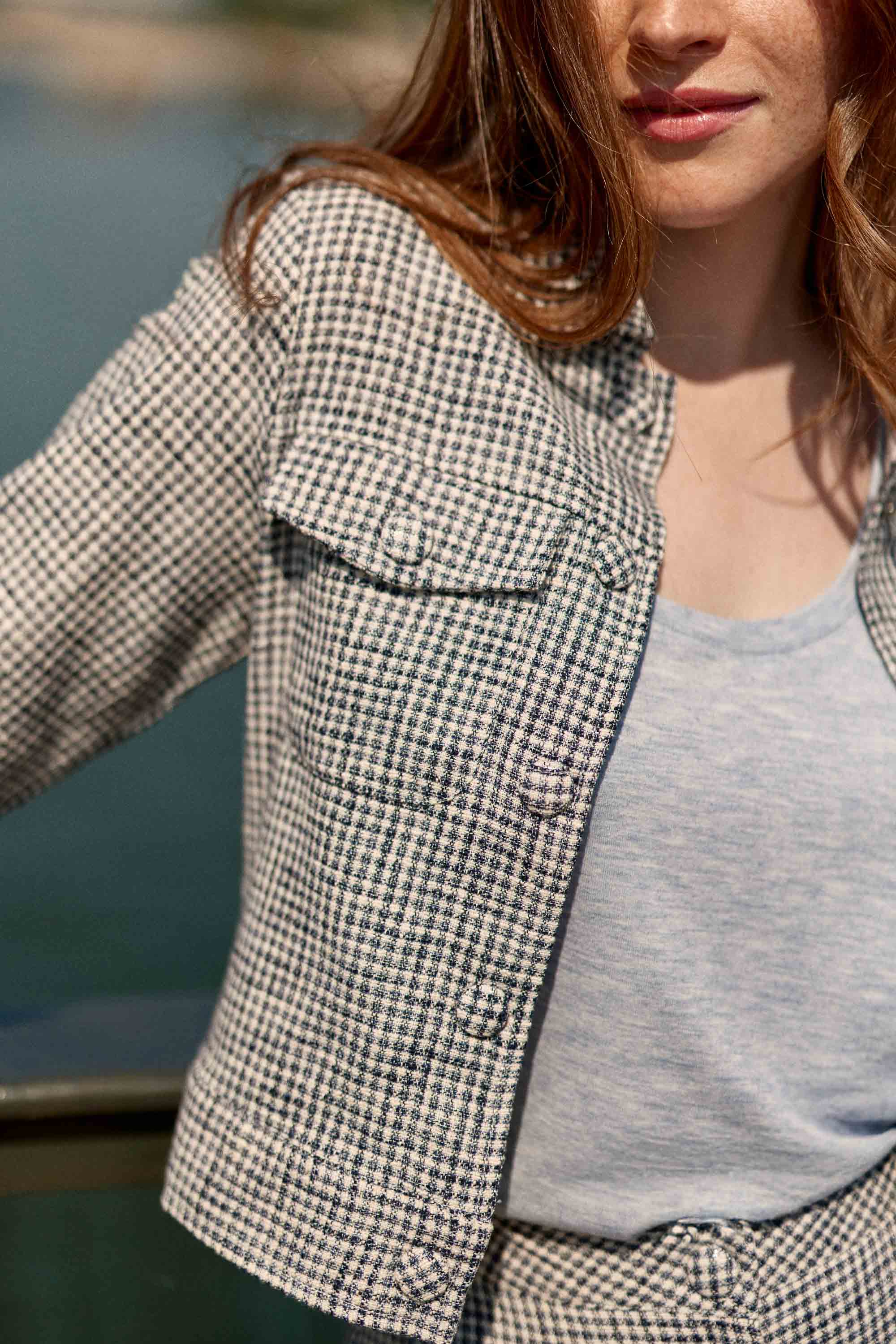 Veste courte vichy -  Vana