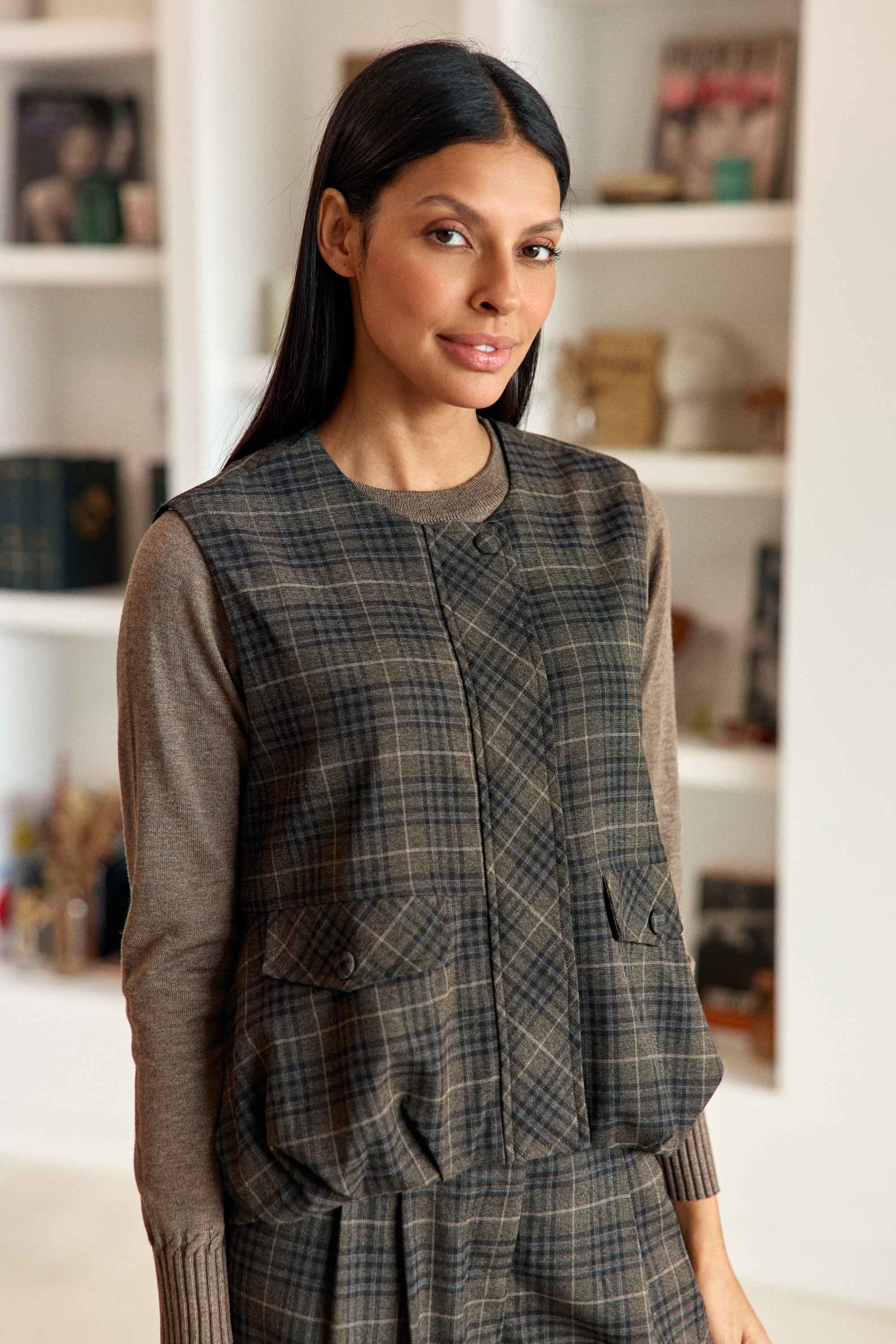 Veste sans manches à carreaux - Vance