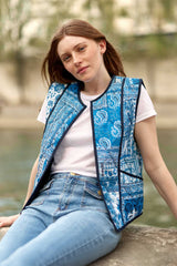 Veste sans manches patchwork - Vay