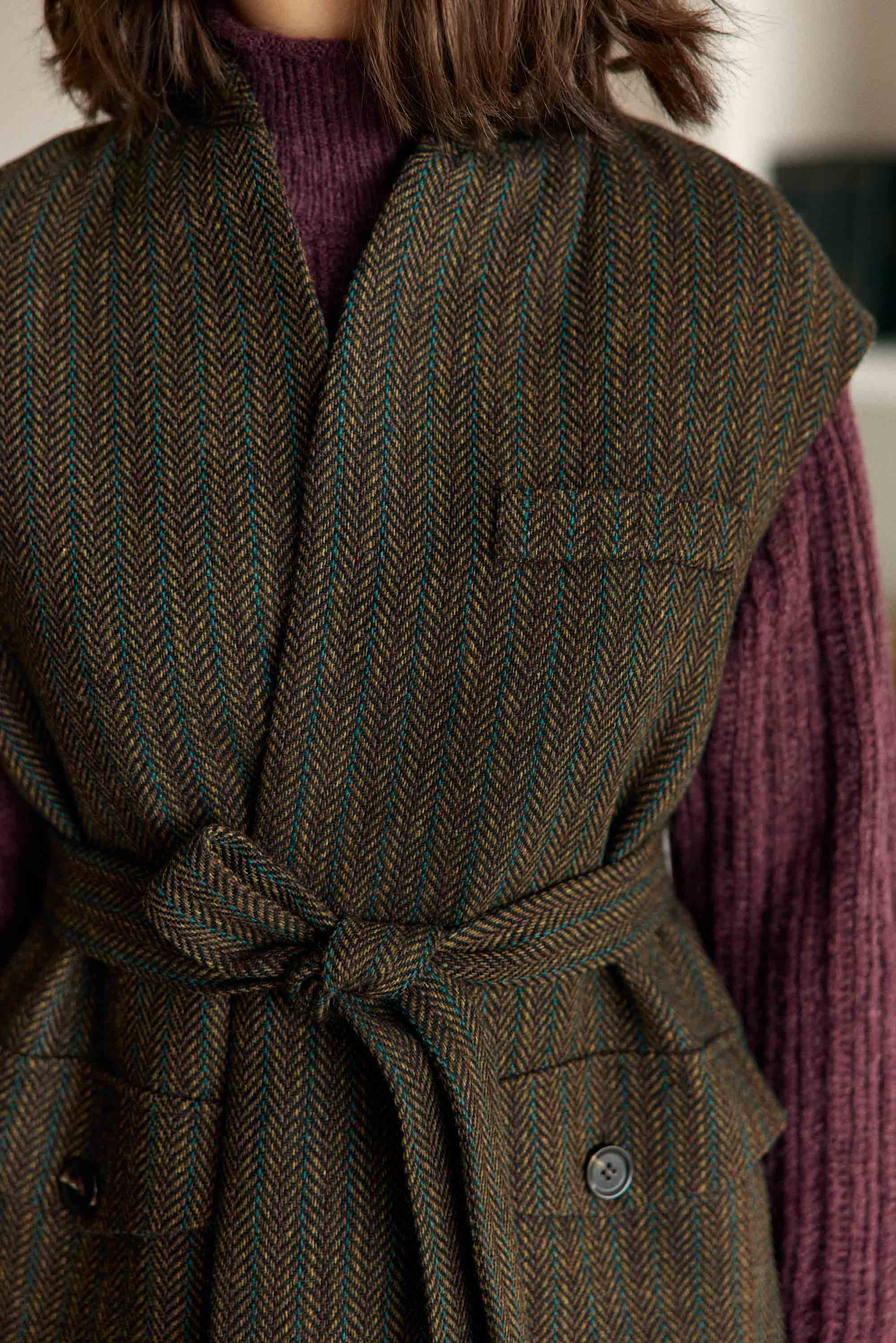 Veste sans manches chevron - Velia