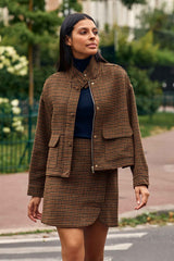 Veste à carreaux pied de poule - Velma