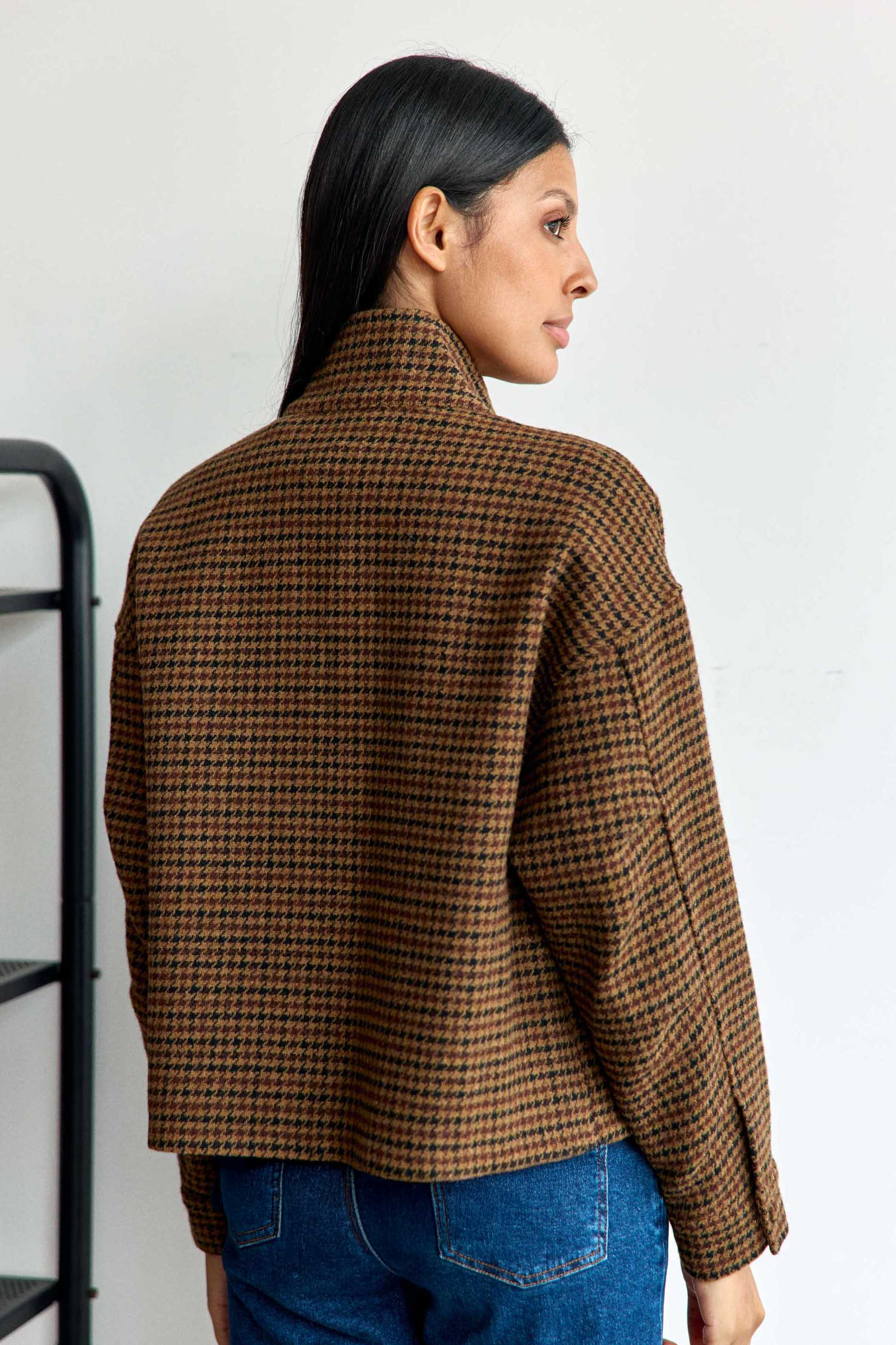 Veste à carreaux pied de poule - Velma