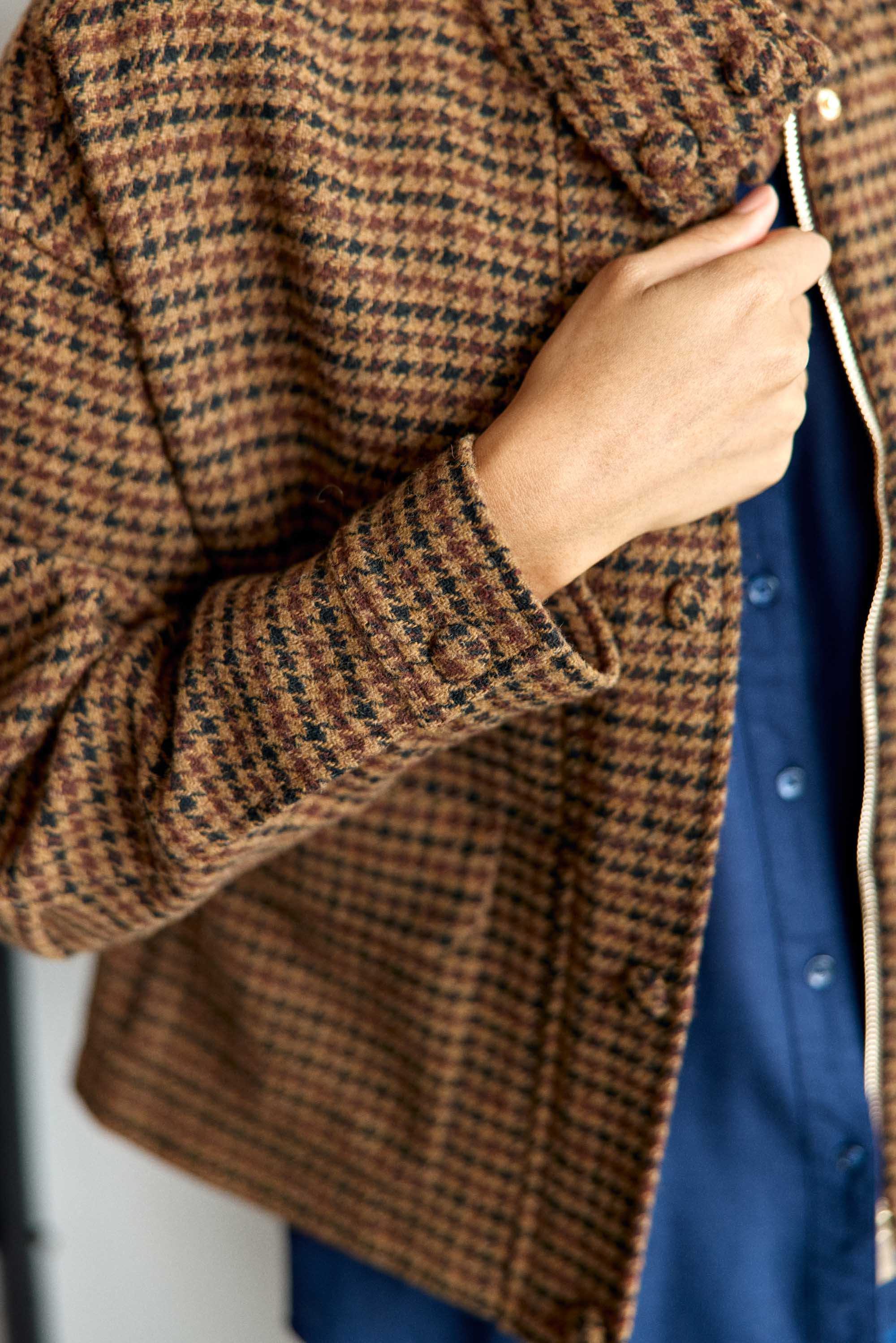 Veste à carreaux pied de poule - Velma