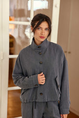 Veste col montant grise - Vely