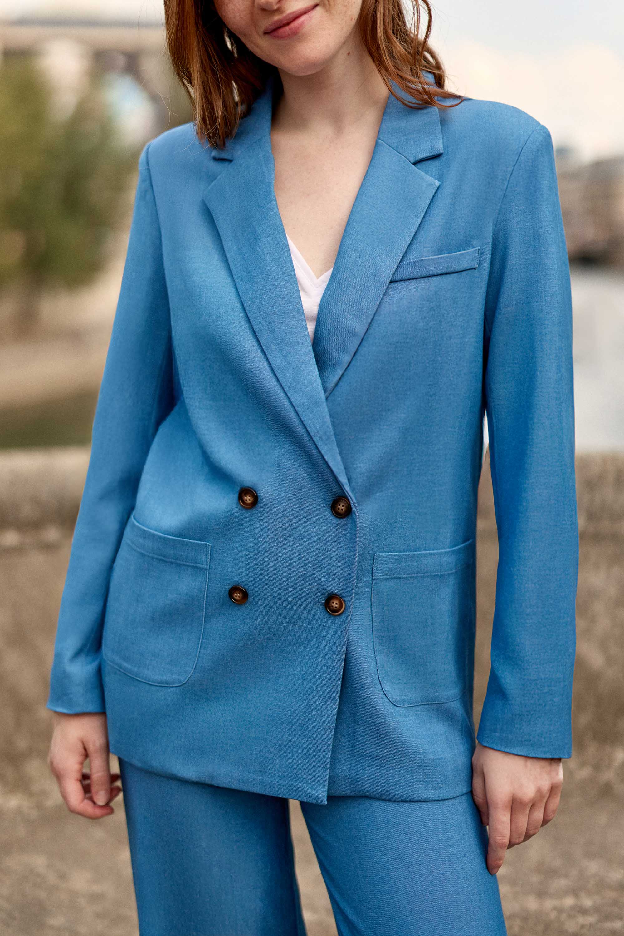 Veste tailleur bleue - Vesna