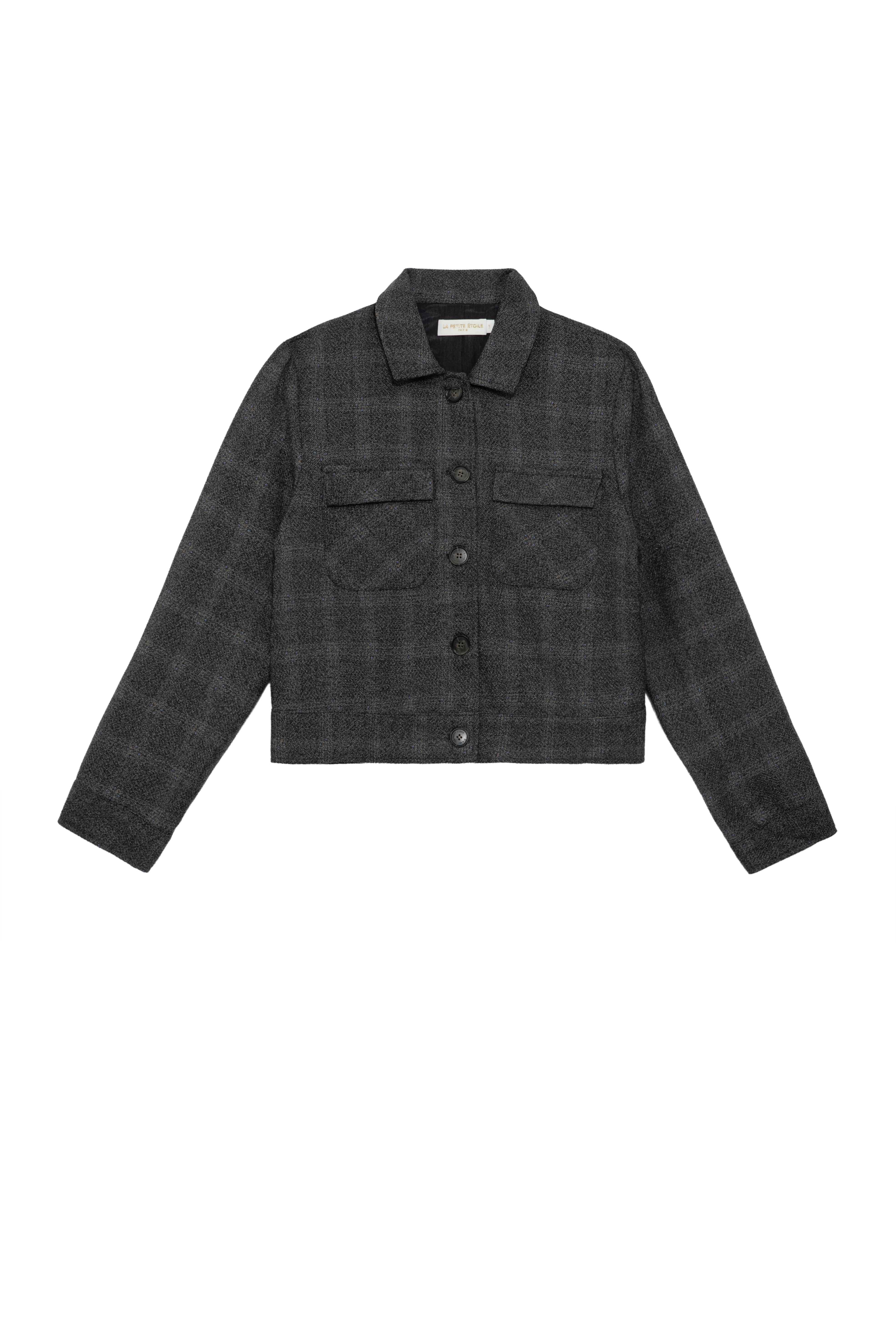 Veste à carreaux tweed gris- Virgin