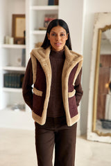 Veste sans manches bordeaux - Vonnie