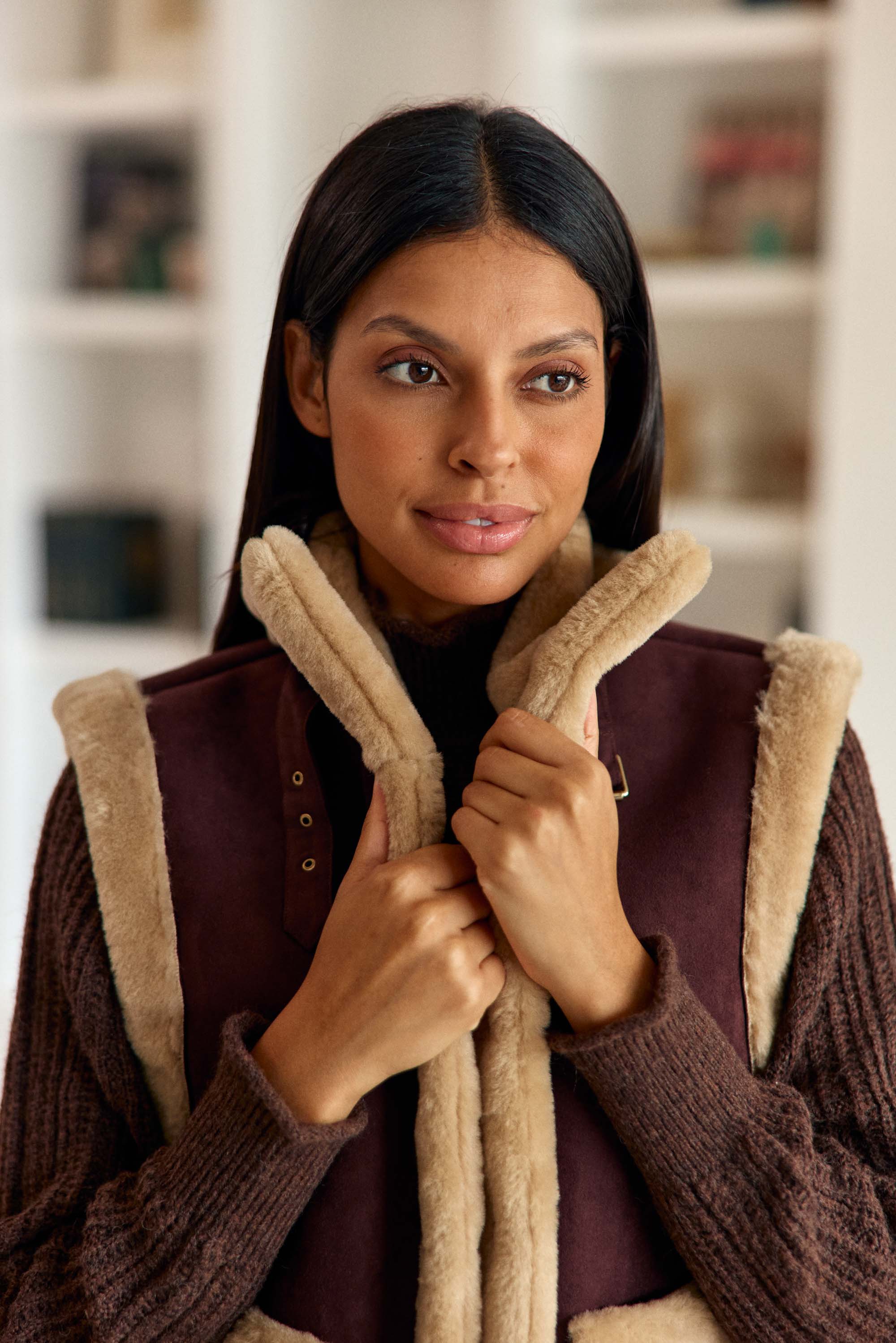 Veste sans manches bordeaux - Vonnie